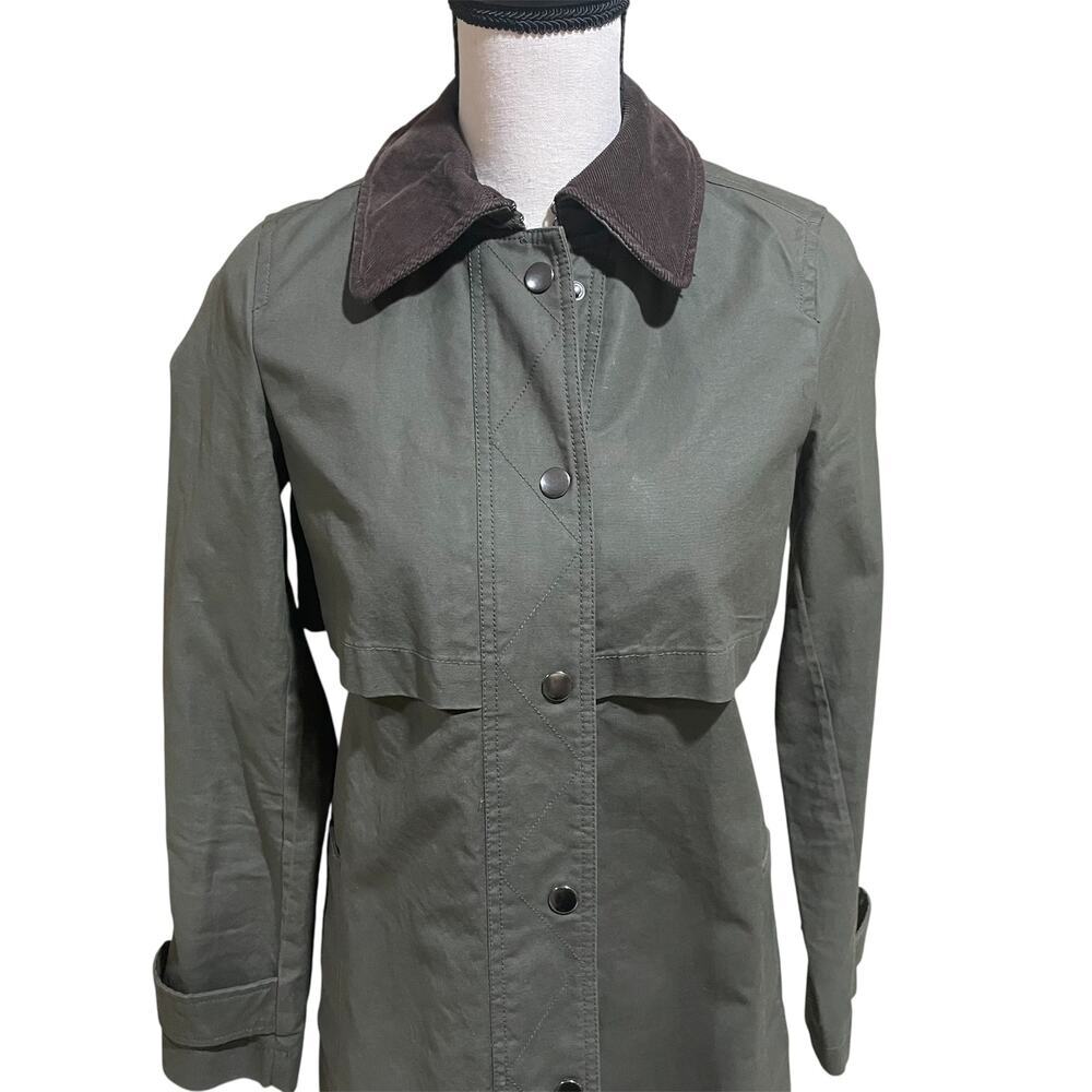 J.crew moss green field trench coat - Picture 5 of 12